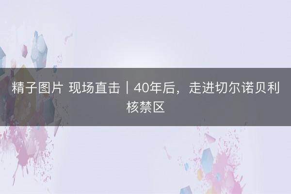 精子图片 现场直击｜40年后，走进切尔诺贝利核禁区
