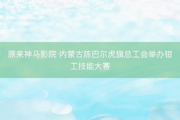 原来神马影院 内蒙古陈巴尔虎旗总工会举办钳工技能大赛