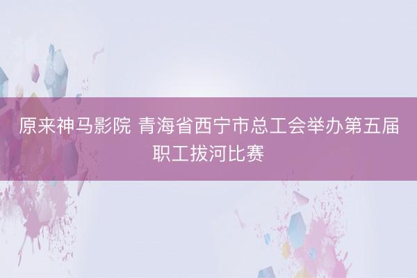 原来神马影院 青海省西宁市总工会举办第五届职工拔河比赛