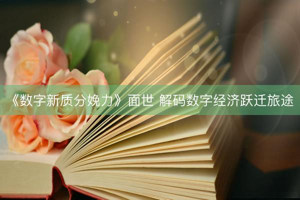 《数字新质分娩力》面世 解码数字经济跃迁旅途