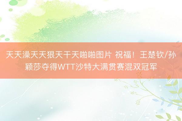 天天澡天天狠天干天啪啪图片 祝福！王楚钦/孙颖莎夺得WTT沙特大满贯赛混双冠军